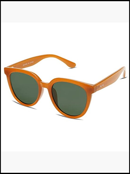 Cat Eye Round Polarized Sunglasses UV Protection TAC Lens Half-Frame main image 3